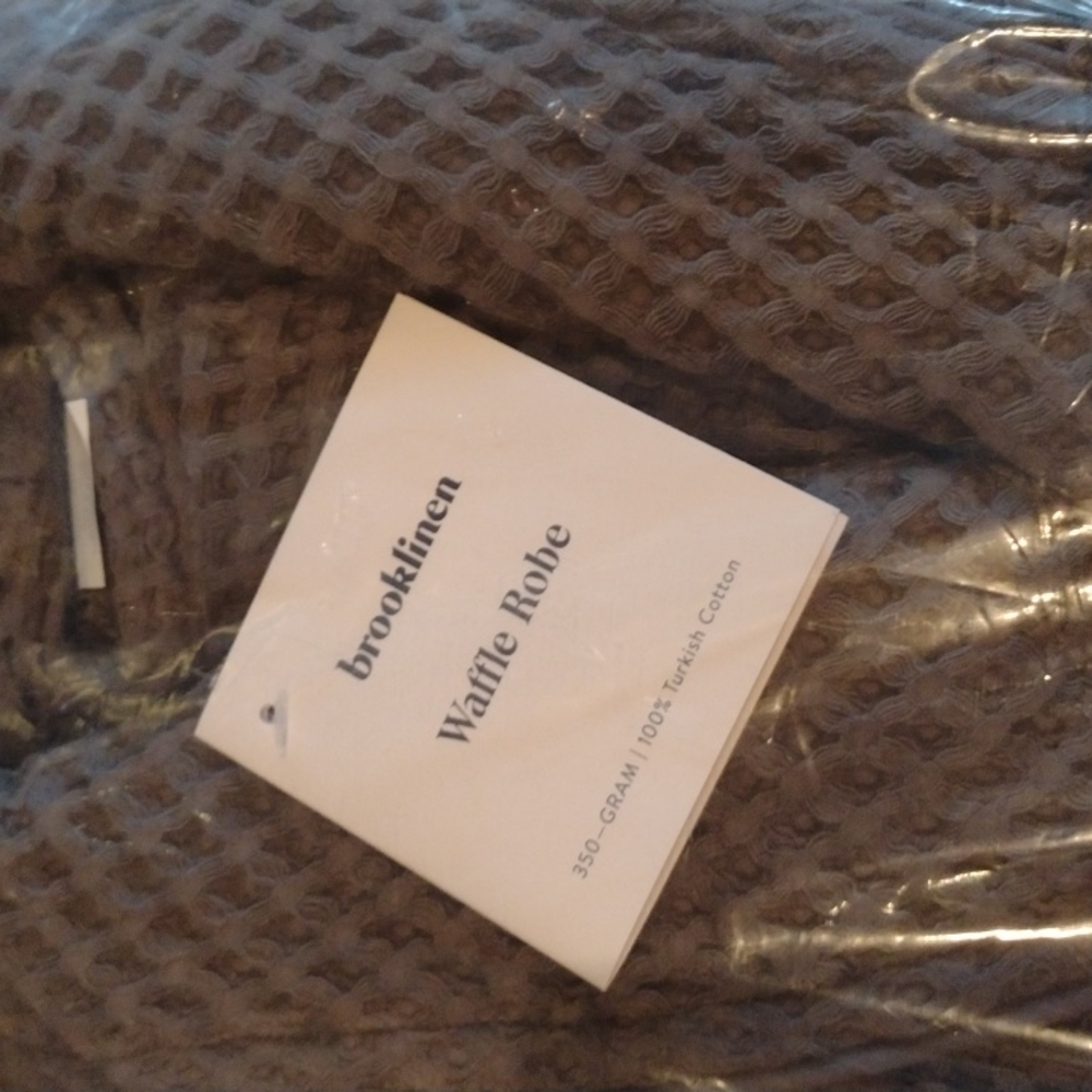 Brooklinen waffle robe grey XL  new in package
